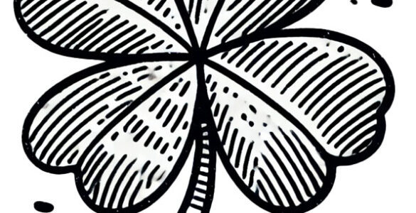 four leaf clover doodle