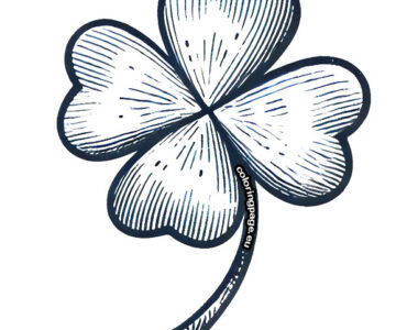 four leaf clover drawing