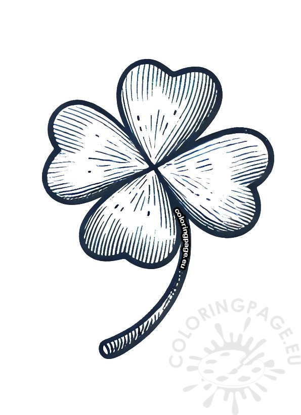 four leaf clover drawing