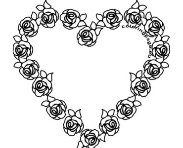 heart roses template