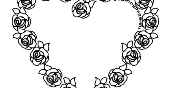 heart roses template