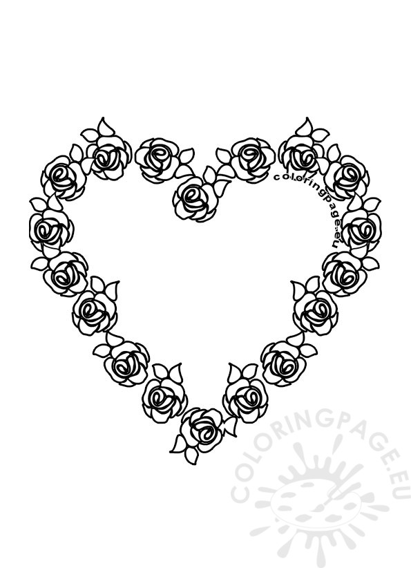 heart roses template