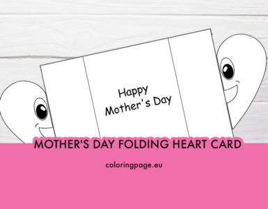 mothers day folding heart card