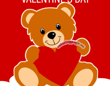 teddy bear valentine card