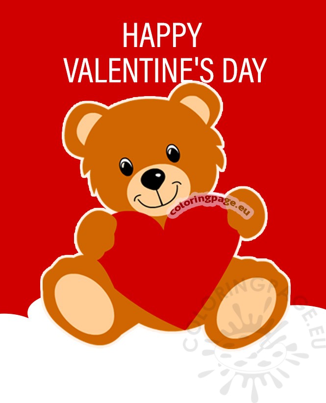 teddy bear valentine card