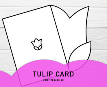tulip card coloring