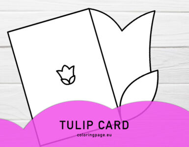 tulip card coloring