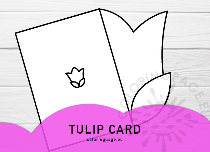 tulip card coloring