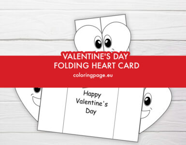 valentines day folding heart card