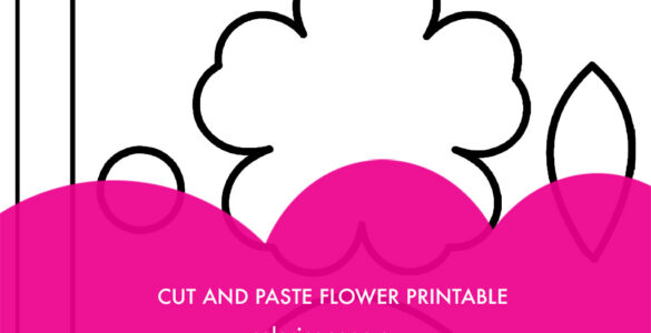 cut paste flower printable