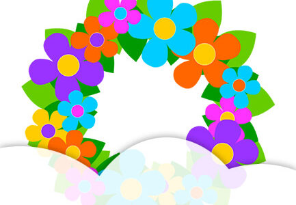 flower paper wreath