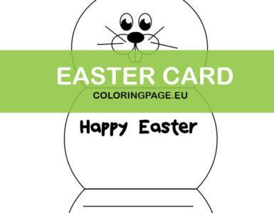 happy easter coloring card