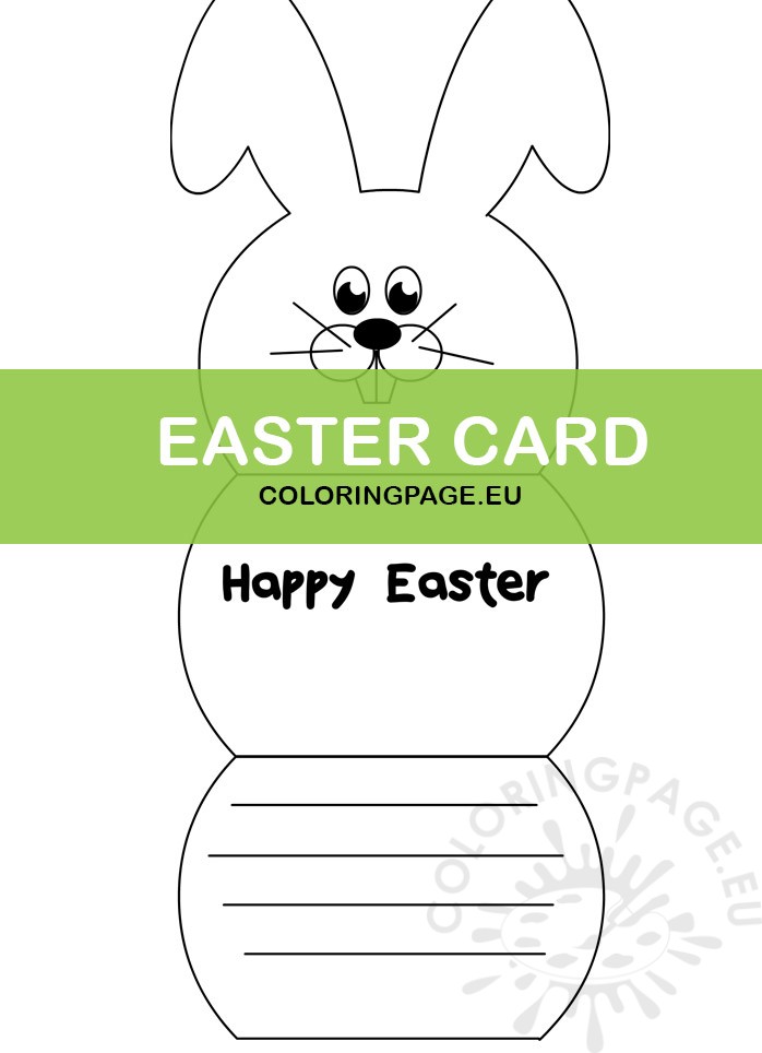 happy easter coloring card