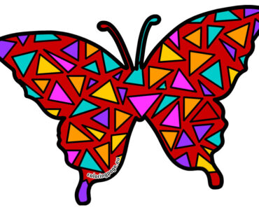 mosaic paper butterfly