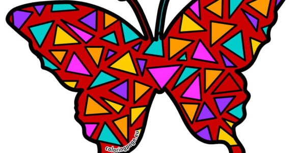 mosaic paper butterfly