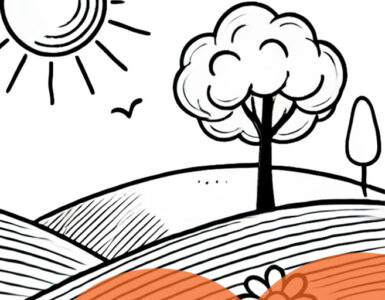 spring landscape template