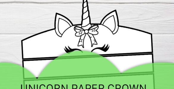 unicorn paper crown