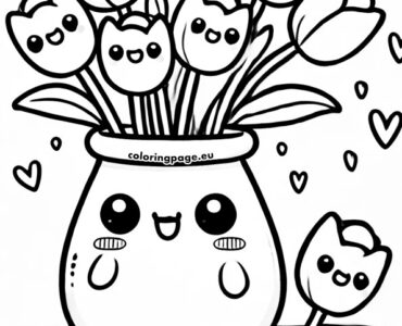 vase tulips