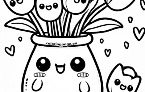 vase tulips