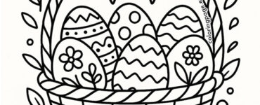 easter eggs in basket