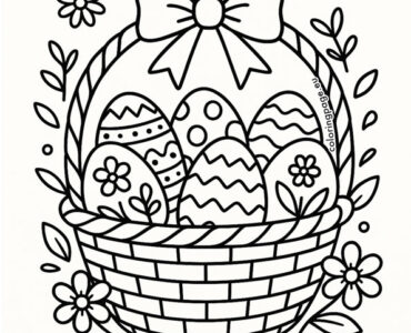 easter eggs in basket
