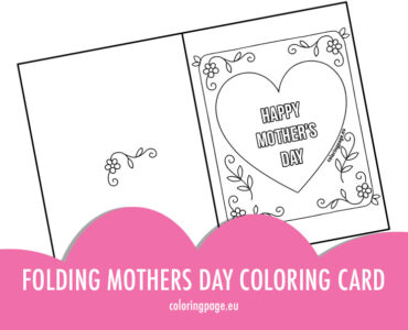 folding mothers day coloring card