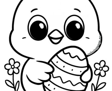 little chick holding egg1