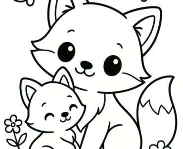 mom baby fox