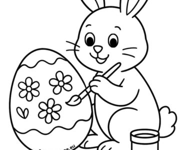 rabbit painting easter egg