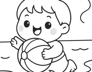 boy holding beach ball