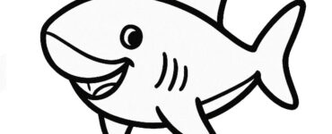cute shark cartoon