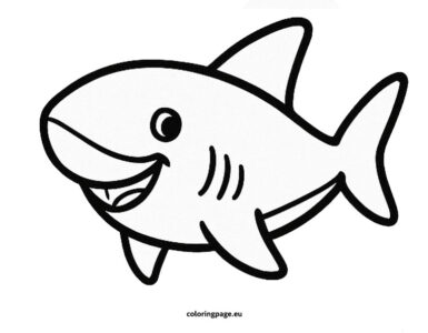 cute shark cartoon