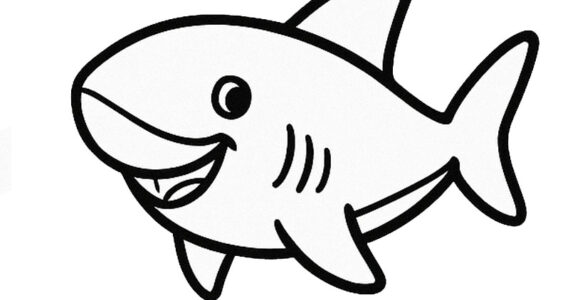 cute shark cartoon