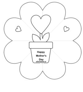 foldable heart flower mothers day