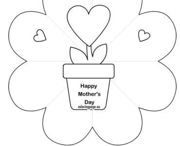 foldable heart flower mothers day
