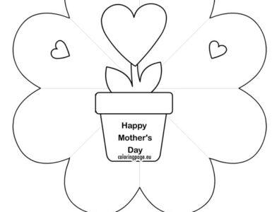 foldable heart flower mothers day