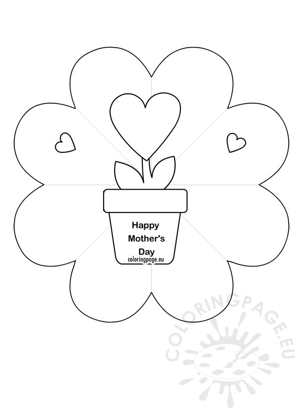 foldable heart flower mothers day