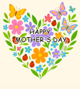 mothers day flower heart