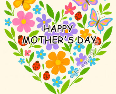 mothers day flower heart