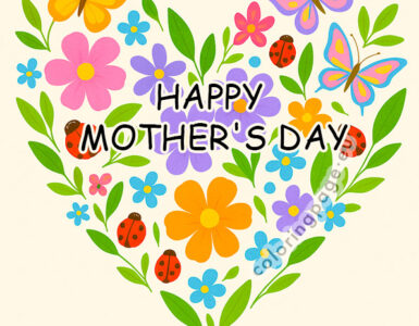 mothers day flower heart
