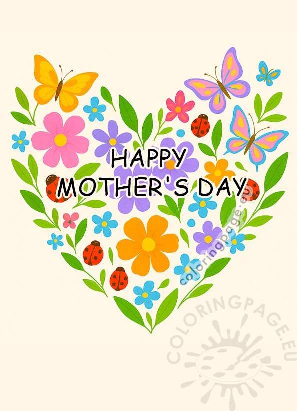 mothers day flower heart