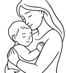 mothers hug with child