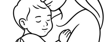 mothers hug with child