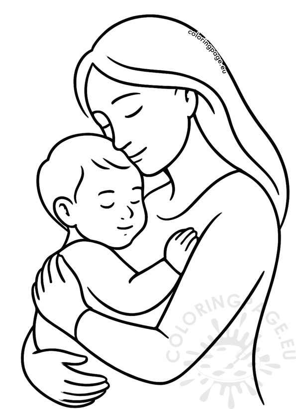 mothers hug with child