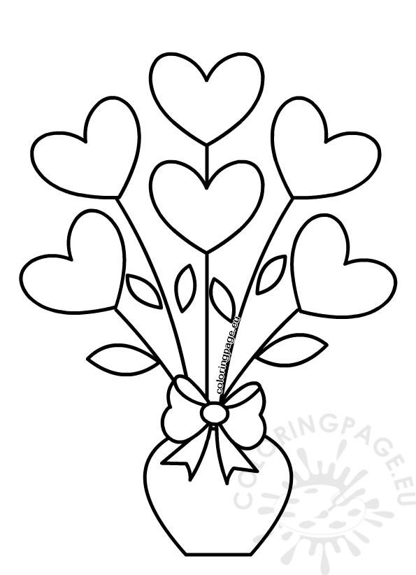 vase hearts