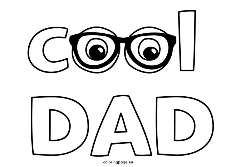 Cool dad | Coloring Page
