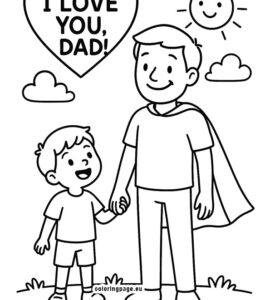 father drawing