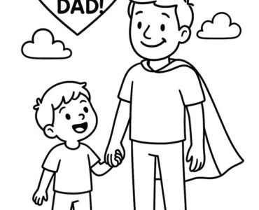 father drawing