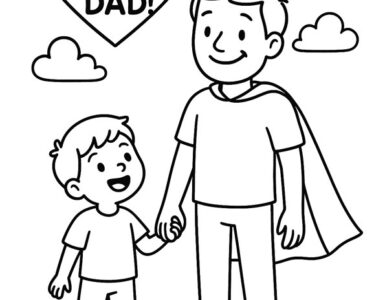 father drawing