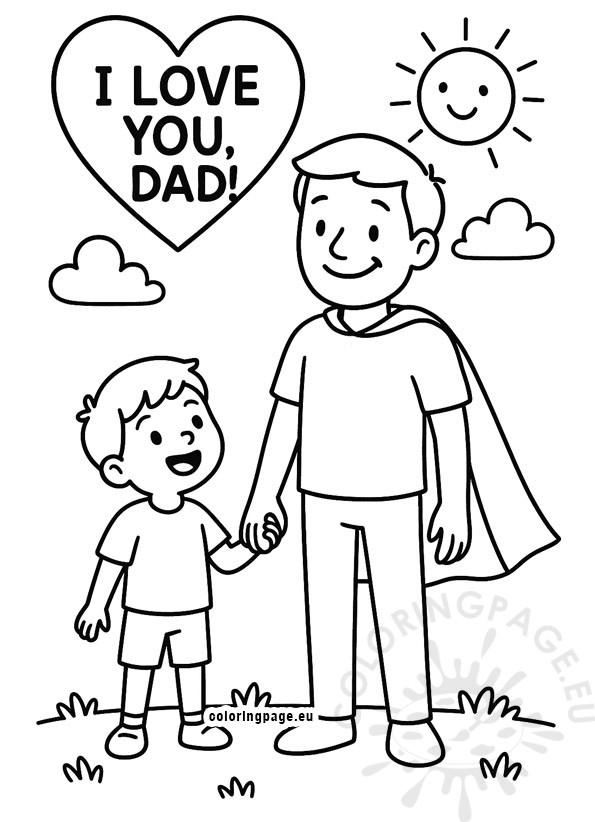 father drawing